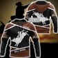 Bull Riding Custom Name Art – 3D Hoodie