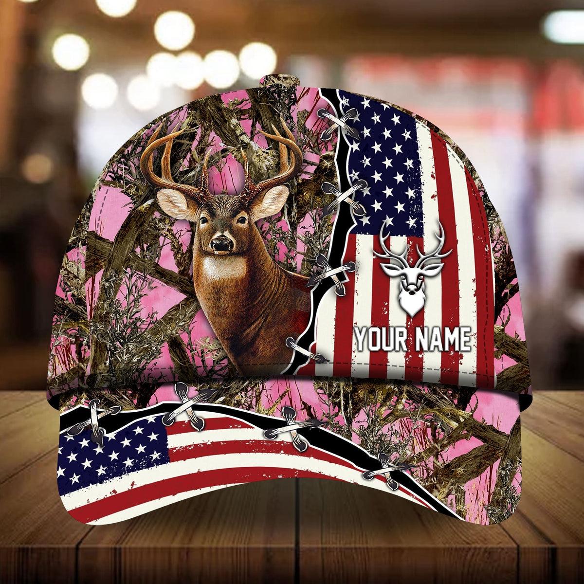 US Flag Deer Hunting Personalized – Classic Cap