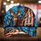 Premium Old US Flag Deer Hunting Personalized – Classic Cap