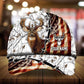 Premium Old US Flag Deer Hunting Personalized – Classic Cap