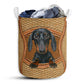 Dachshund Line By Handmade - Laundry Basket - Owls Matrix LTD