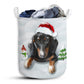 Dachshund And Snow Merry Christmas - Laundry Basket - Owls Matrix LTD