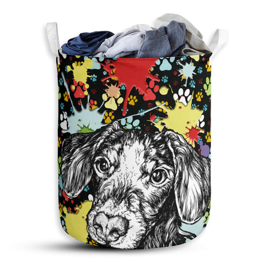 Dachshund Colorful Basic Style - Laundry Basket - Owls Matrix LTD