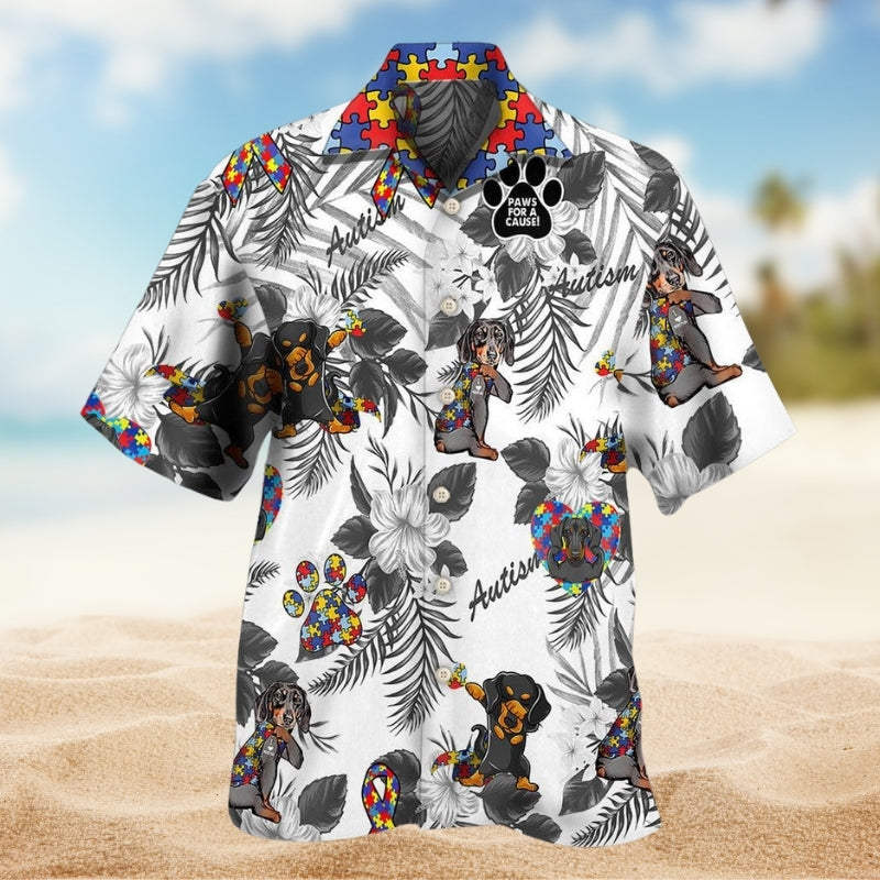 Dachshund Cool Autism Awareness – Hawaiian Shirt