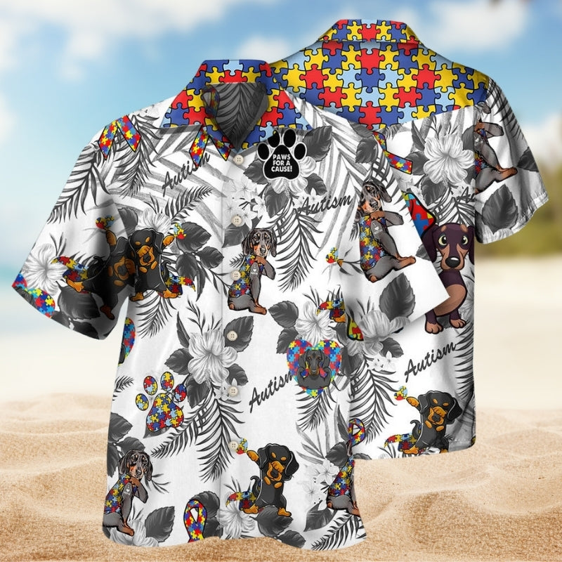 Dachshund Cool Autism Awareness – Hawaiian Shirt