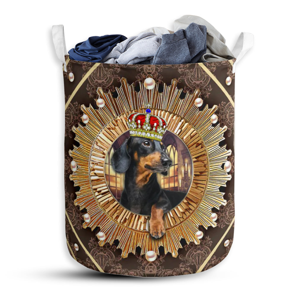 Dachshund Crown Royal - Laundry Basket - Owls Matrix LTD