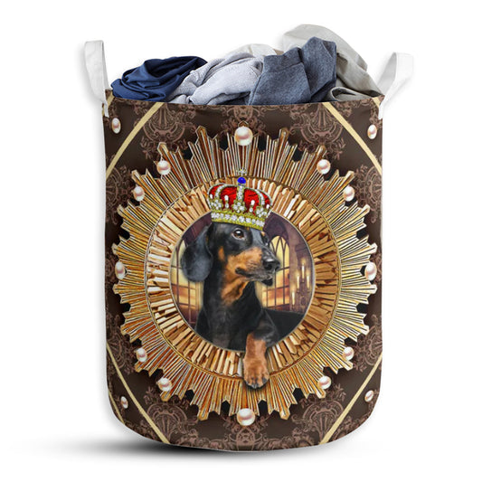 Dachshund Crown Royal - Laundry Basket - Owls Matrix LTD
