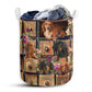Dachshund Drawer Floral Style - Laundry Basket - Owls Matrix LTD