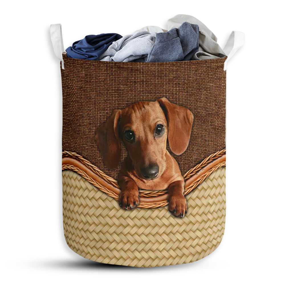 Dachshund Fabric Basic Style - Laundry Basket - Owls Matrix LTD
