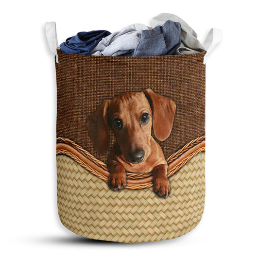 Dachshund Fabric Basic Style - Laundry Basket - Owls Matrix LTD