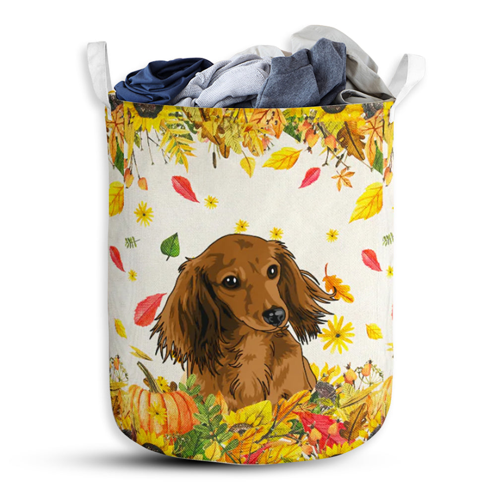 Dachshund halloween fall - Laundry basket - Owls Matrix LTD