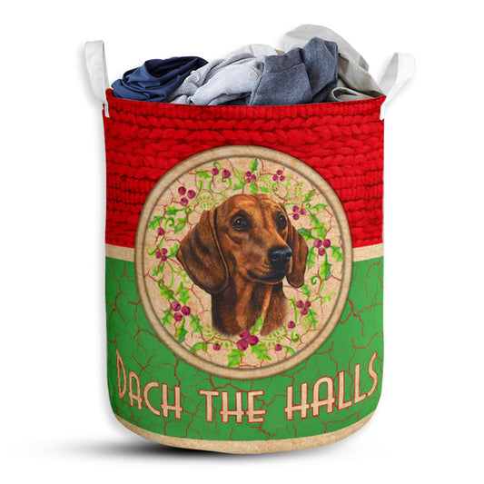 Dachshund knit wool - Laundry basket - Owls Matrix LTD