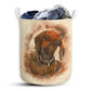 Dachshund Portrait Basic Style - Laundry Basket - Owls Matrix LTD