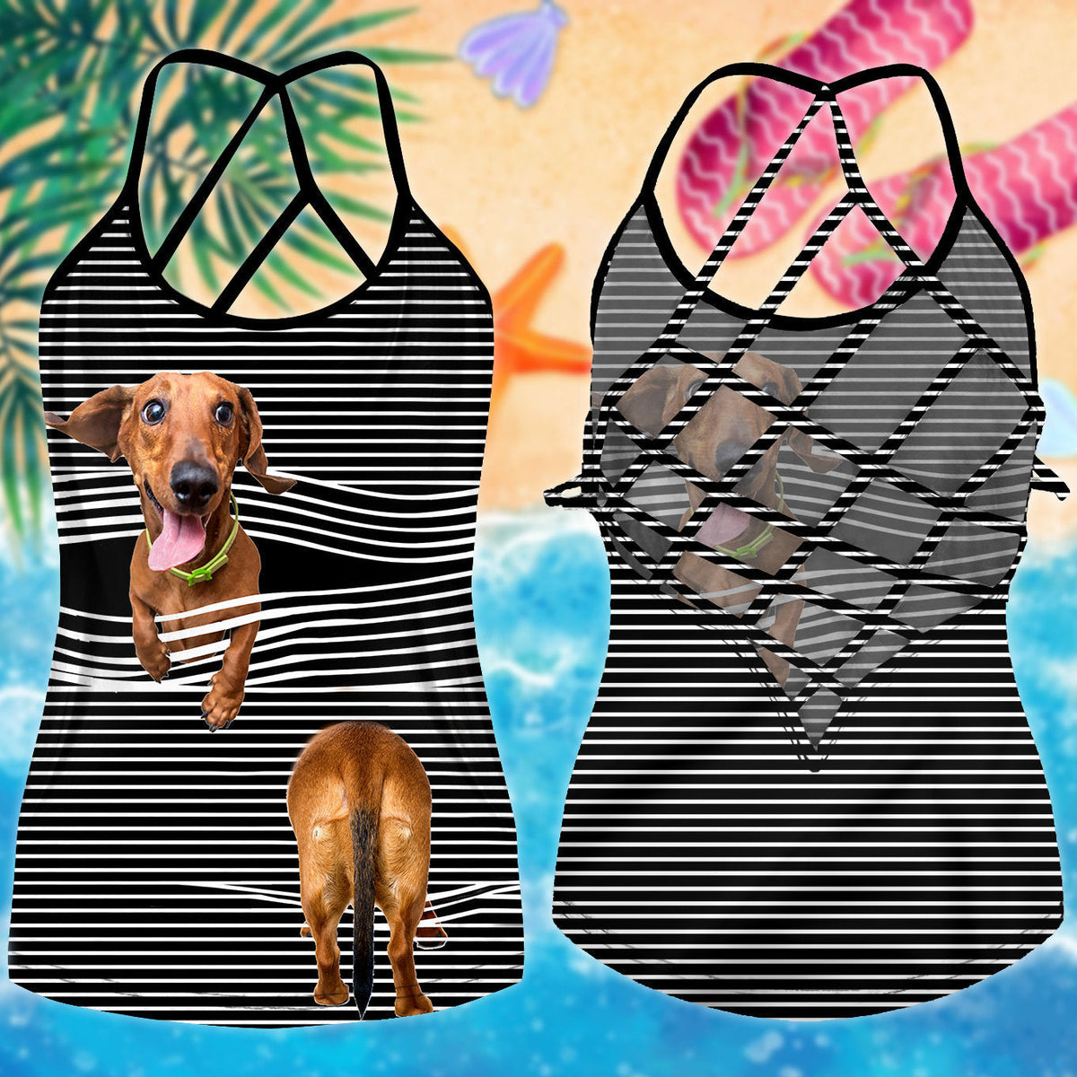 Dachshund Love Summer Limited Edition 2 – Hollow Tank Top