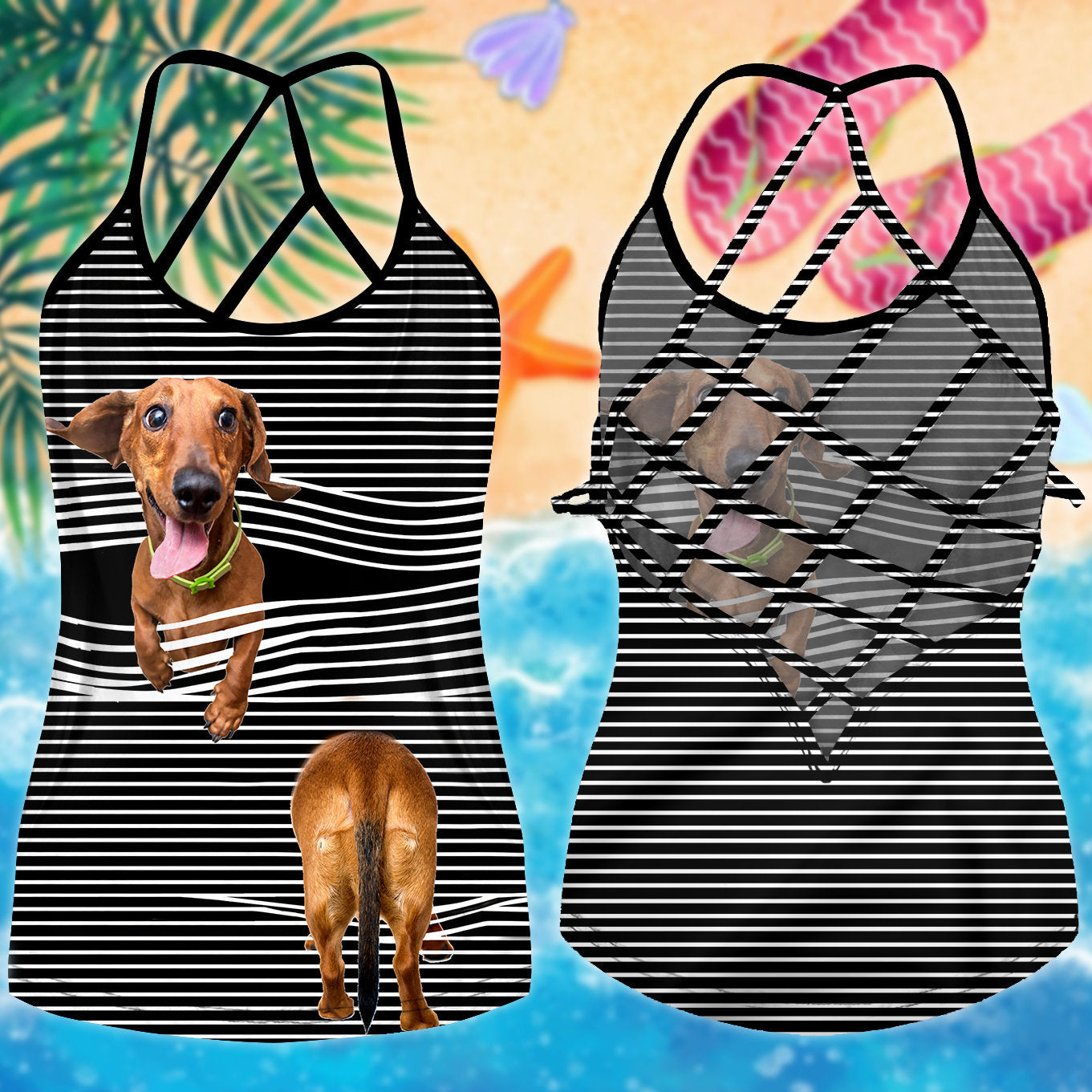 Dachshund Love Summer Limited Edition 2 – Hollow Tank Top