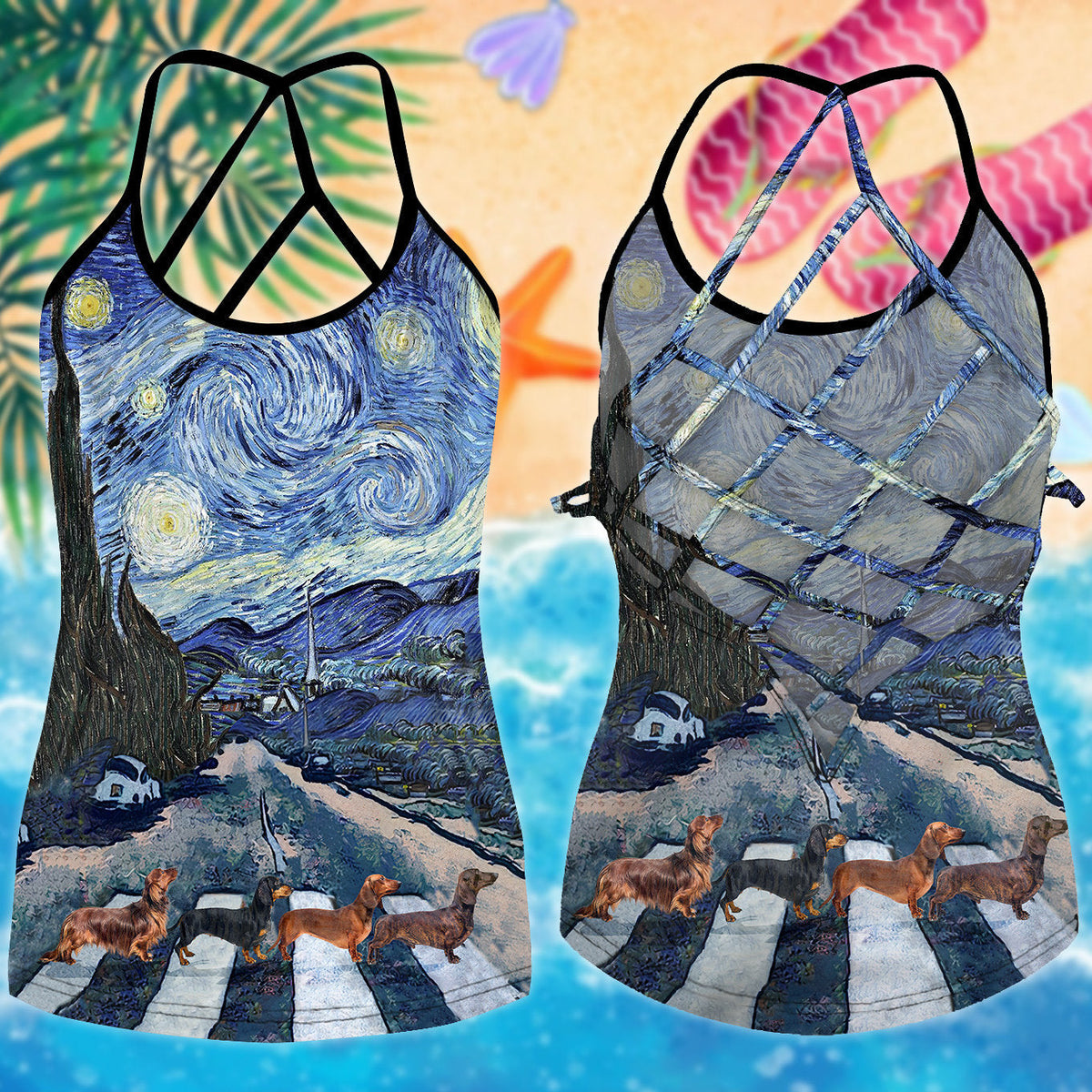Dachshund Love Summer Limited Edition 3 – Hollow Tank Top