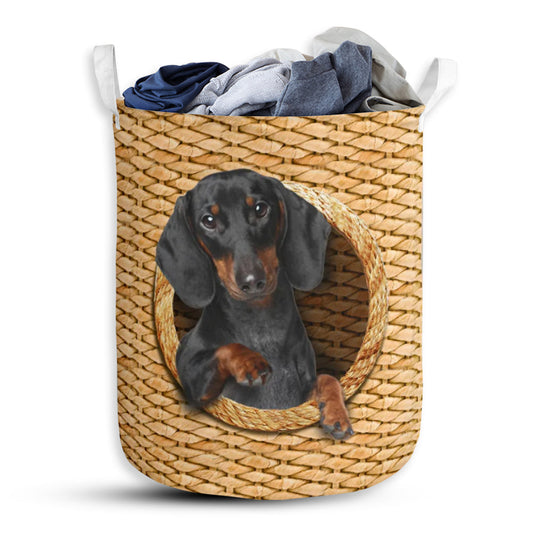 Dachshund Woven So Cute - Laundry Basket - Owls Matrix LTD