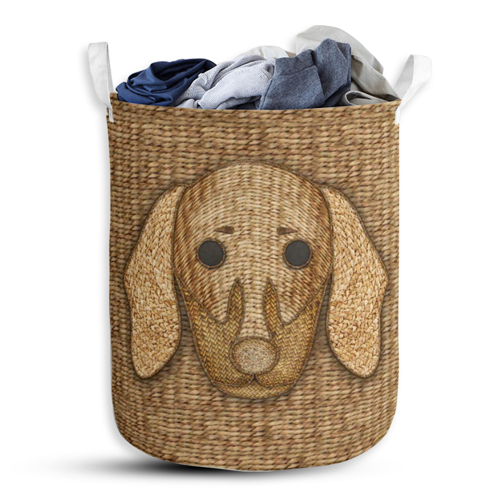 Dachshund Woven Basic Style - Laundry Basket - Owls Matrix LTD