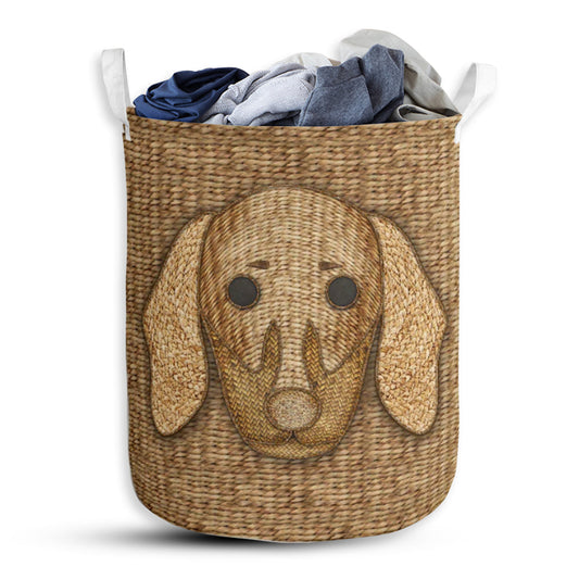 Dachshund Woven Basic Style - Laundry Basket - Owls Matrix LTD