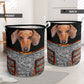 Dachshund Background Basic Style - Laundry Basket - Owls Matrix LTD