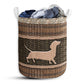 S: 17.72”x13.78” (45x35 cm) Dachshund Basic Style - Laundry Basket - Owls Matrix LTD