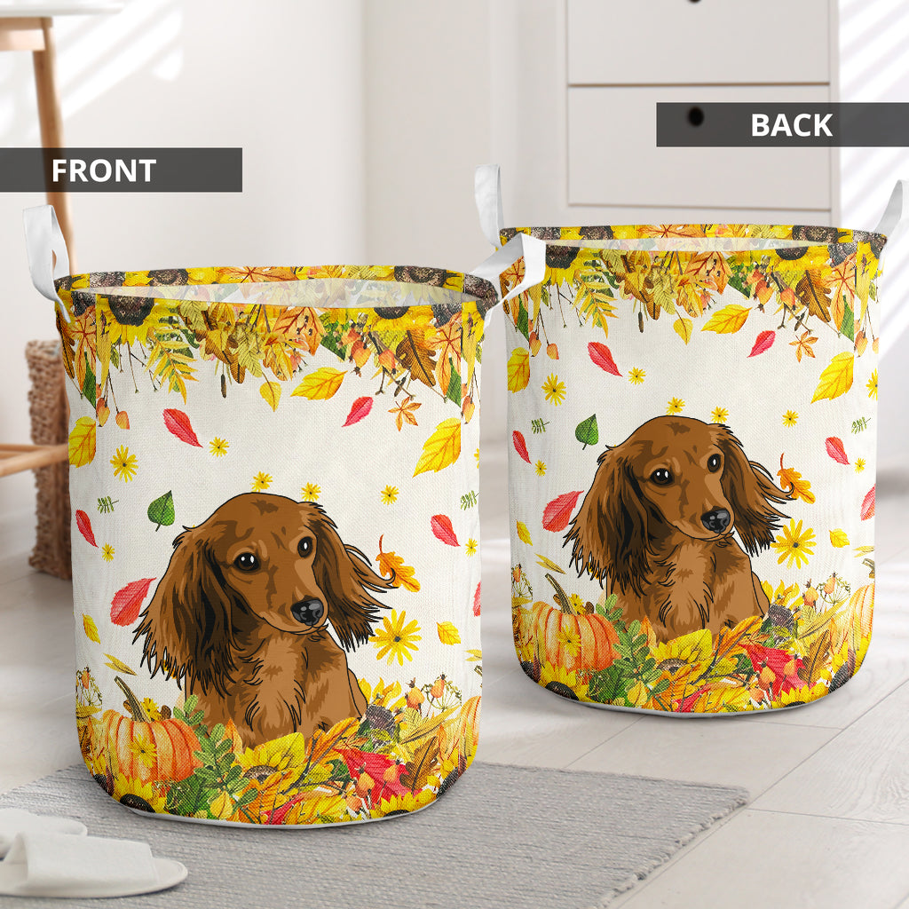 Dachshund halloween fall - Laundry basket - Owls Matrix LTD