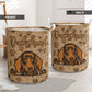 Dachshund Heart Brown - Laundry Basket - Owls Matrix LTD