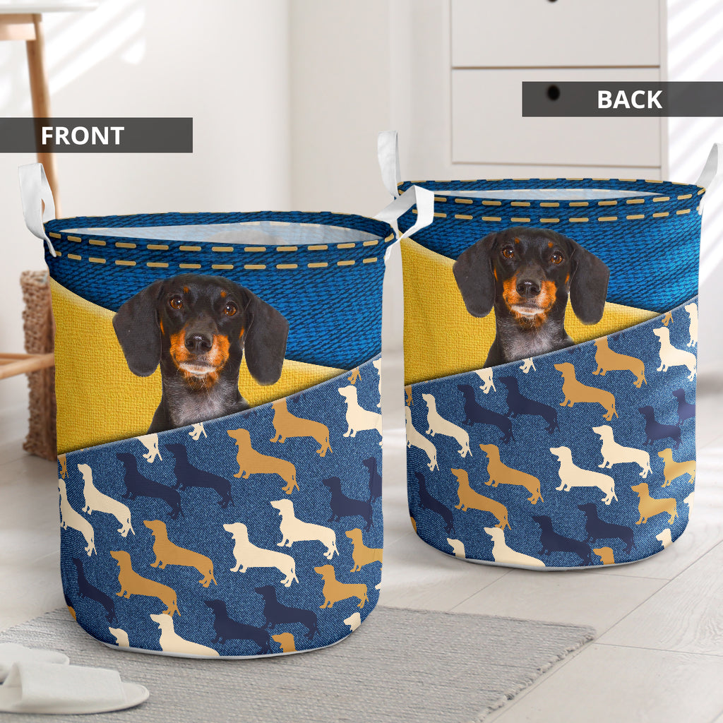 Dachshund Jean Basic Style So Funny - Laundry Basket - Owls Matrix LTD