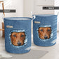 Dachshund Jean Pattern - Laundry Basket - Owls Matrix LTD
