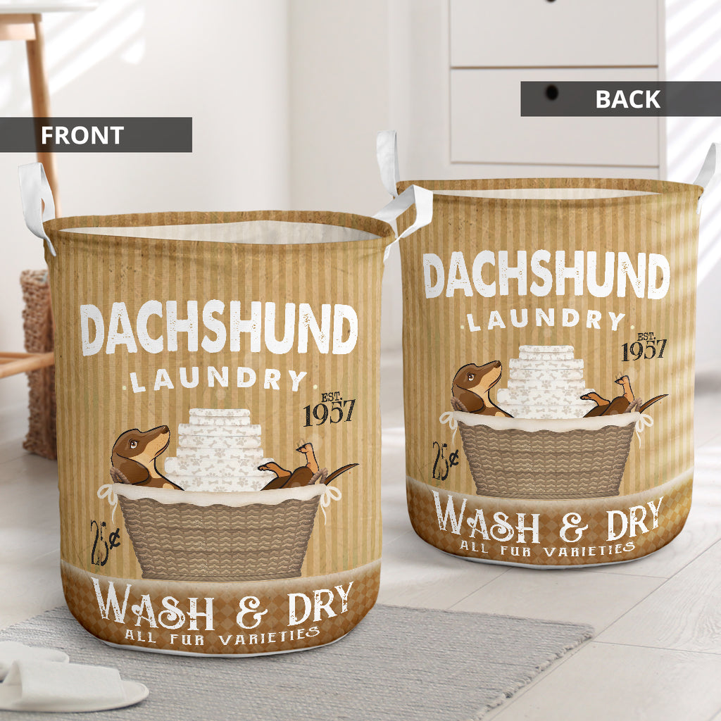Dachshund We Have A Dachshund - Laundry basket - Owls Matrix LTD