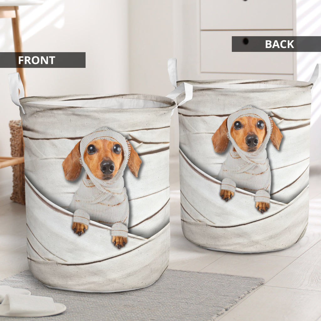 Dachshund Mummy Basic Style - Laundry Basket - Owls Matrix LTD