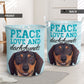 Dachshund Peace Love - Laundry Basket - Owls Matrix LTD