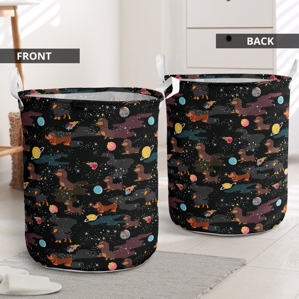 Dachshund Sky Basic Style - Laundry Basket - Owls Matrix LTD