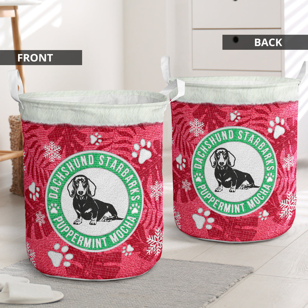 Dachshund Starbarks Basic Style - Laundry Basket - Owls Matrix LTD