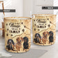 Dachshund Tracked Wall We Are Family - Laundry Basket - Owls Matrix LTD