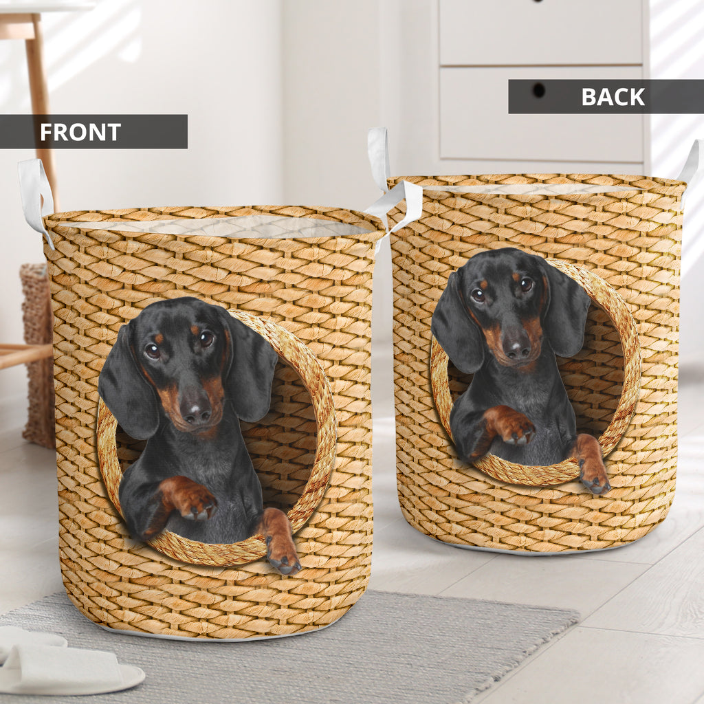 Dachshund Woven So Cute - Laundry Basket - Owls Matrix LTD