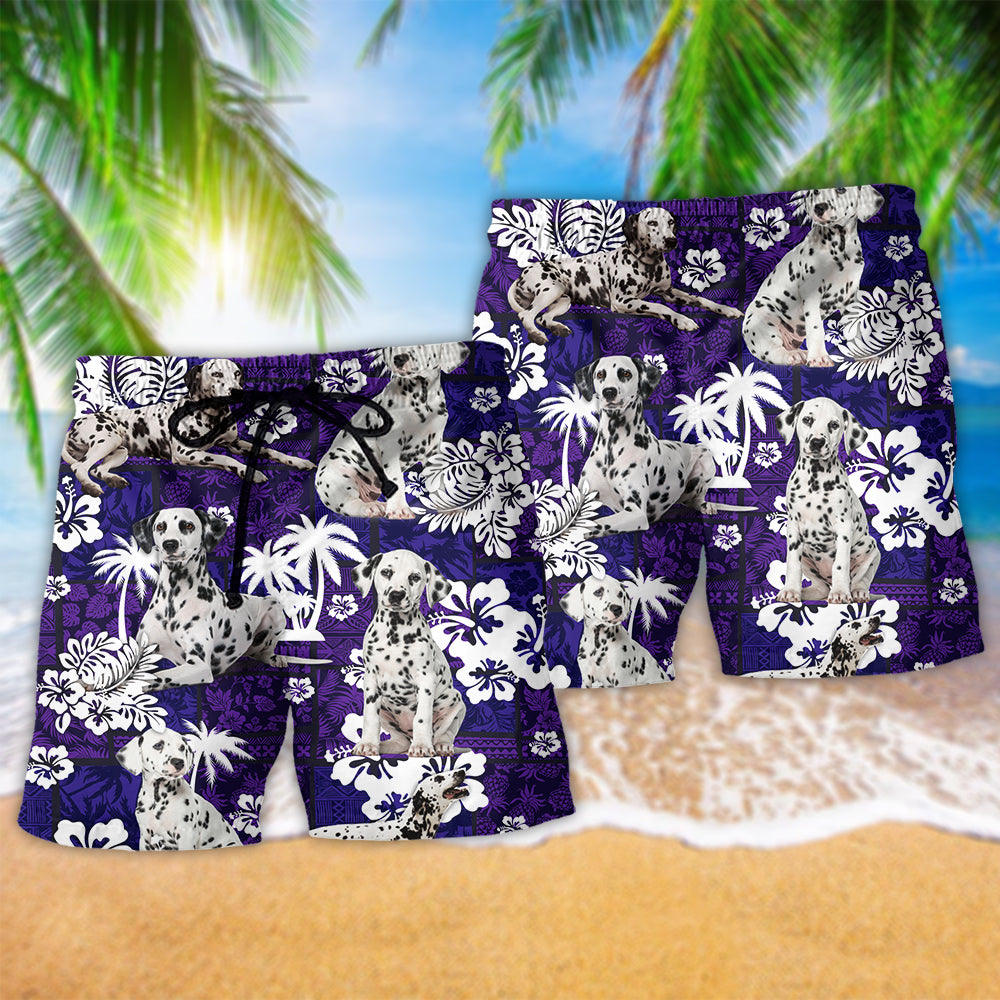 Dalmatian Tropical Summer Dog - Beach Short