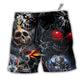 Beach Short / Adults / S Skull Dark Skull Style - Beach Short - Owls Matrix LTD