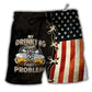 Beach Short / Adults / S Darts Independence Day My Drinking Team - Beach Short - Owls Matrix LTD