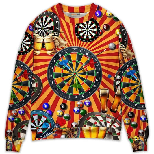 Dart Player Game Night Style – Sweater - Ugly Christmas Sweater