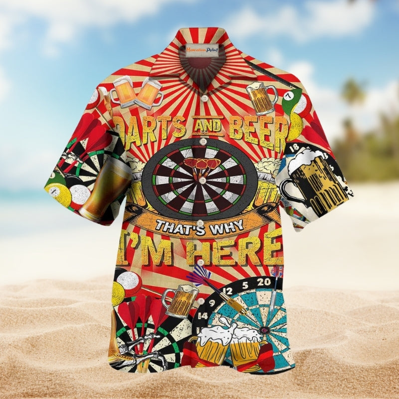 Darts And Beer That’s Why I’m Here Limited Edition – Hawaiian Shirt