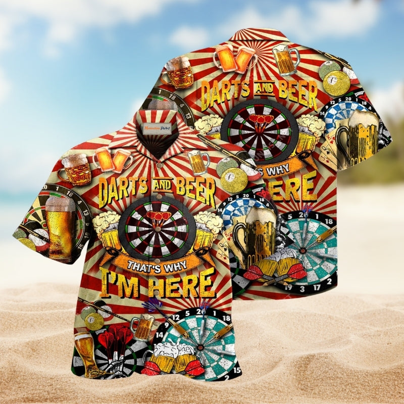 Darts And Beer That’s Why I’m Here Limited Edition – Hawaiian Shirt