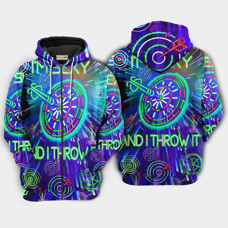 Darts Funny Quote Art – 3D Hoodie