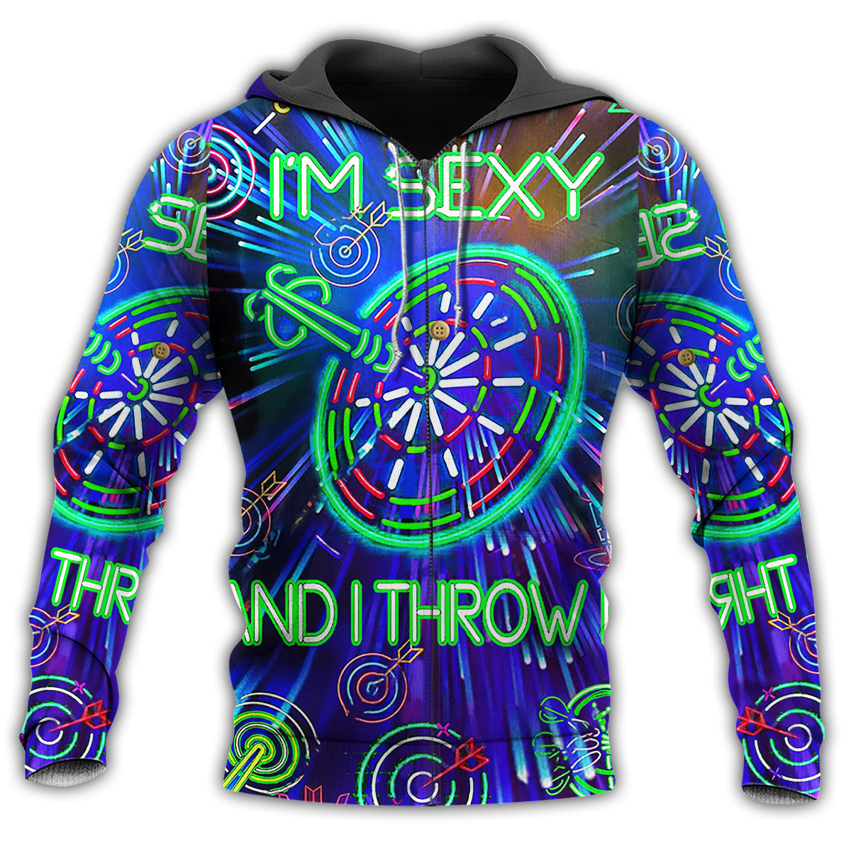 Darts Im Sexy And I Throw It Blue - 3D Hoodie