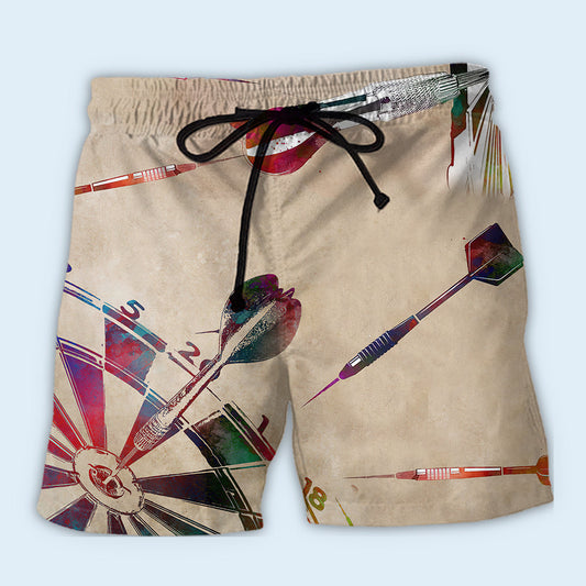 Darts Is Life Vintage Sports - Beach Short
