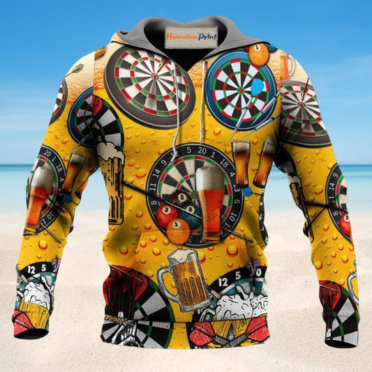 Darts And Beer Life Style - 3D Hoodie