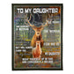 Deer Consider Big Hug Daughter Gift 50 x 60 Inch Flannel Blanket For Cozy Bedroom And Sofa Decor