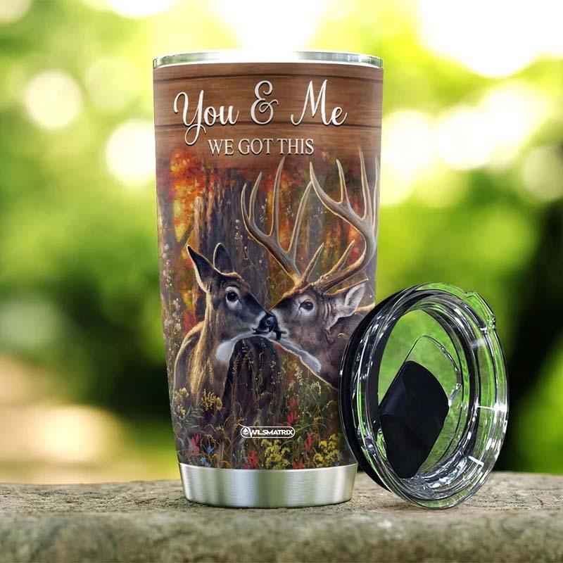 Deer Couple To Husband 20 Oz Tumbler For Hot Cold Drinks And Travel