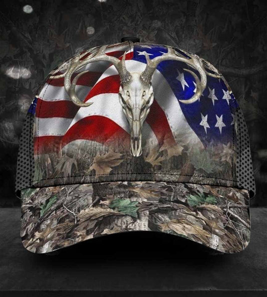 Deer Hunting American Flag – Classic Cap