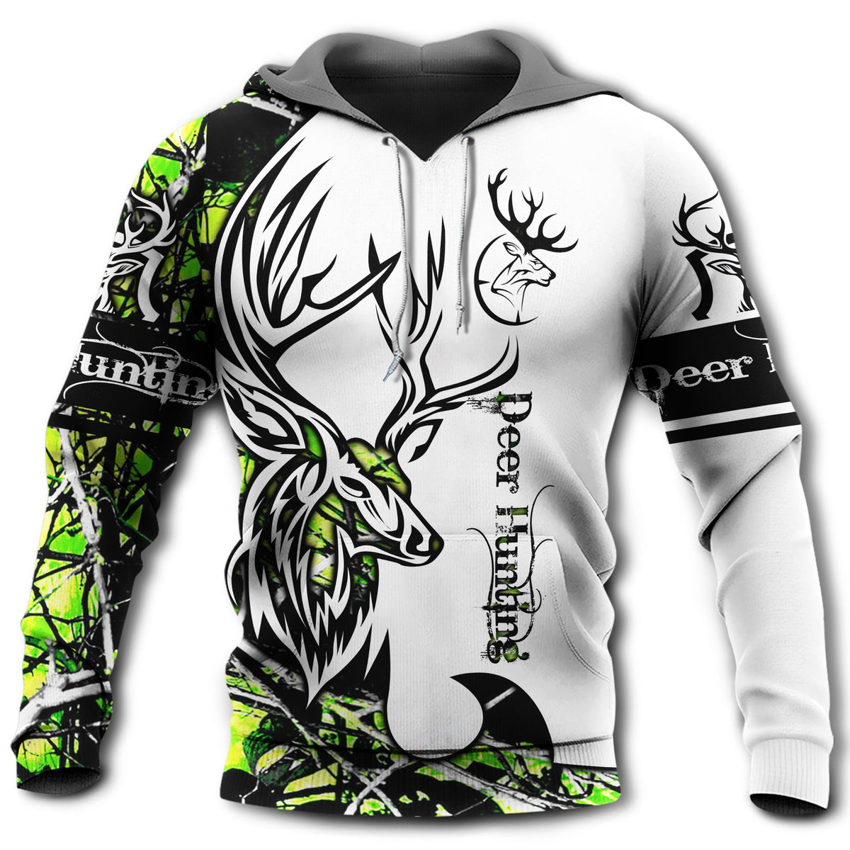 Deer Hunting Green Hunter Style - 3D Hoodie
